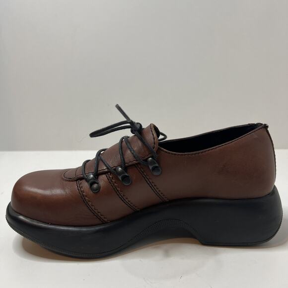 Dansko Janika Brown Lace Up Oxford Clogs Women’s Size 37 EU/US 6.5 - Picture 6 of 10